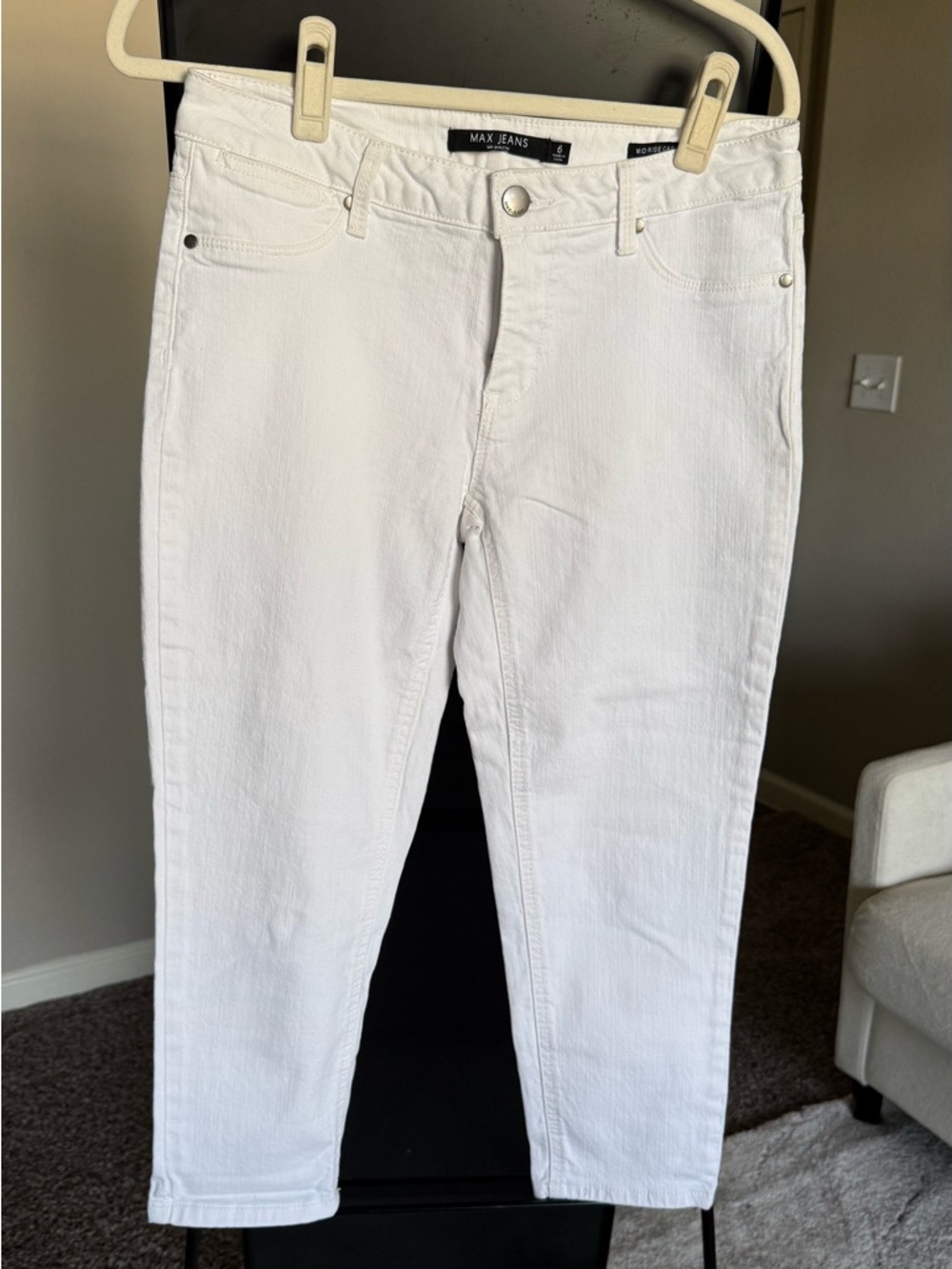 Max Jeans Slim White Skinny Jeans